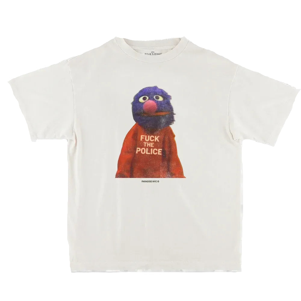 PARADISE NYC FUCK THE POLICE TEE OFF WHITE