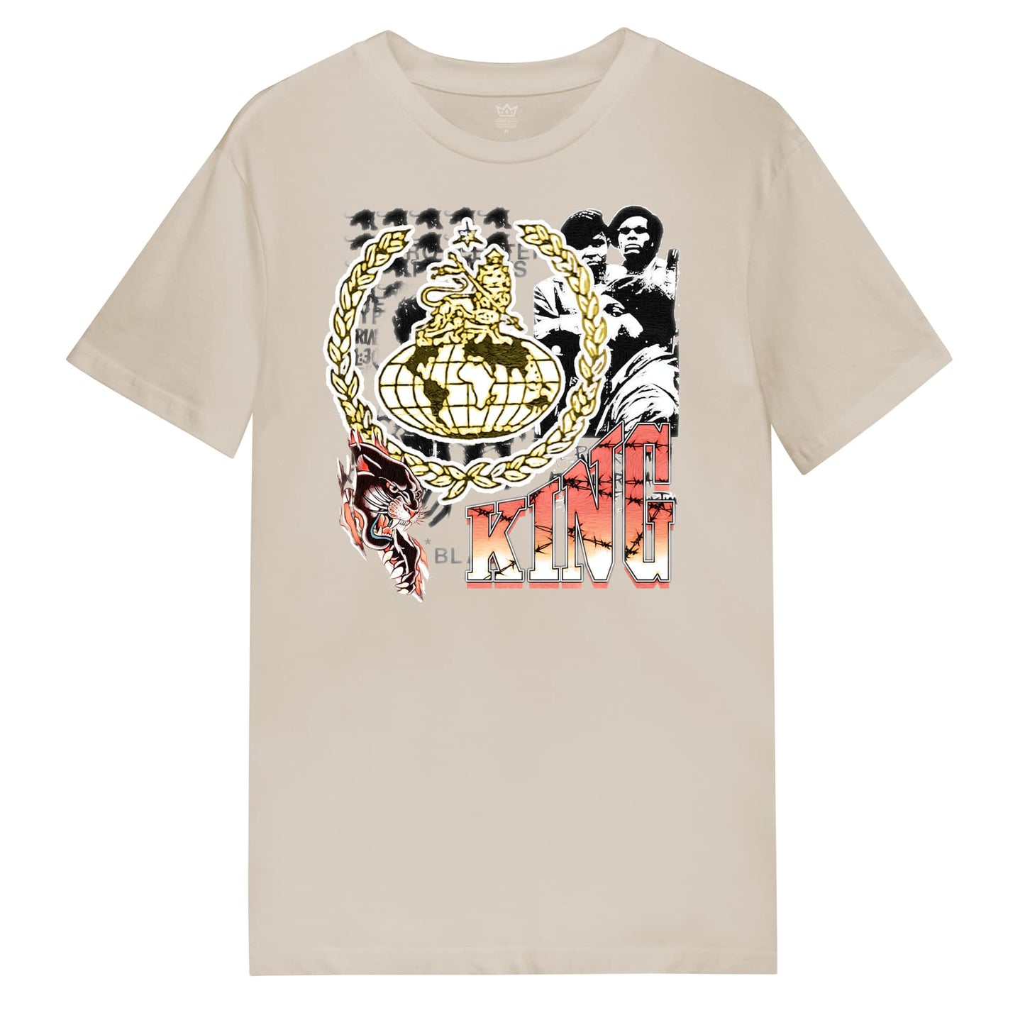 KING SKATEBOARDS WORLD DOMINATION TEE TAN