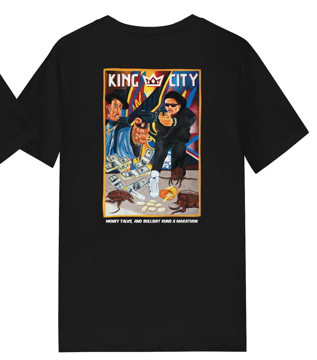 KING SKATEBOARDS KING CITY TEE BLACK