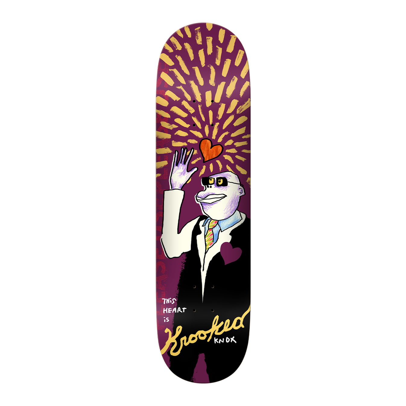 KROOKED SKATEBOARDS KNOX THIS HEART DECK 8.5