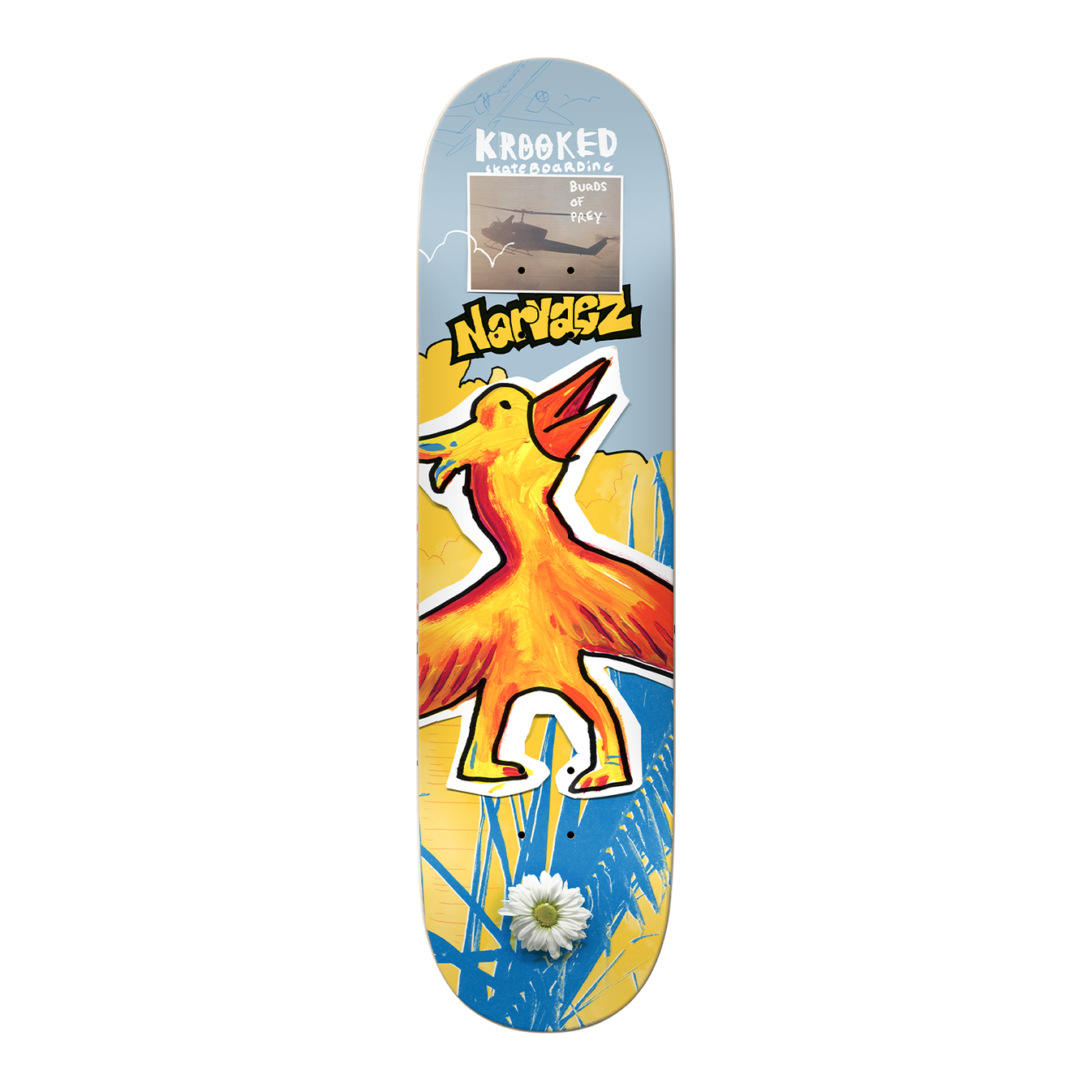 KROOKED SKATEBOARDS NARVAEZ BURDS DECK 8.38