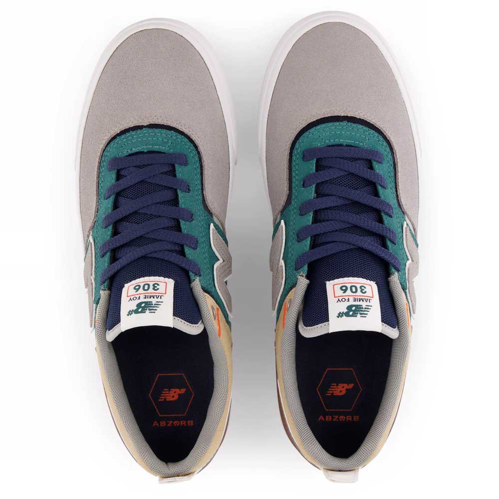 NEW BALANCE NUMERIC 306 JAMIE FOY GRAY VINTAGE TEAL BROWN
