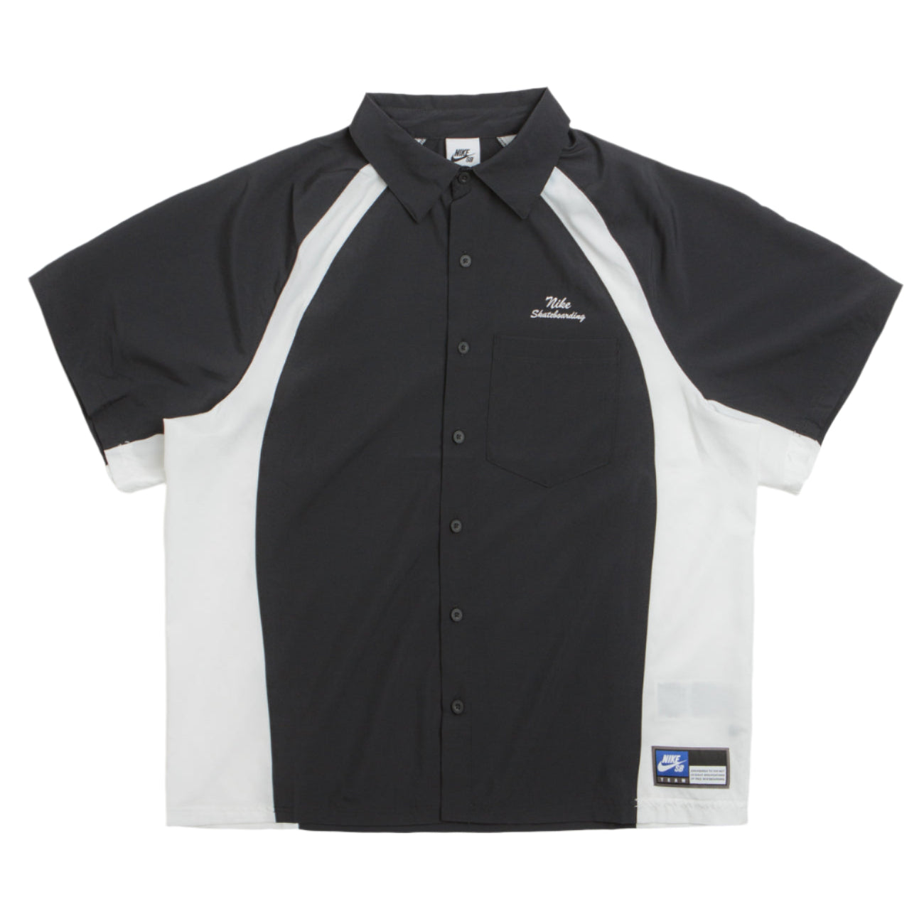 NIKE SB DRI FIT BOWLER SHIRT BLACK/WHT