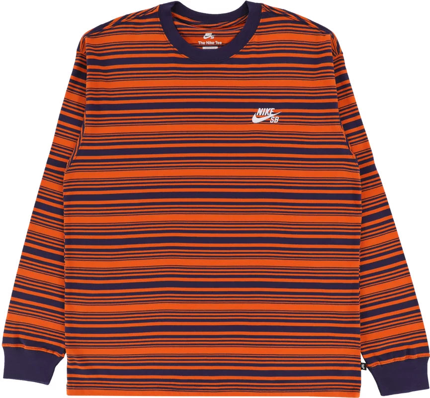 NIKE SB LS STRIPE LONG SLEEVE NAVY/ORANGE