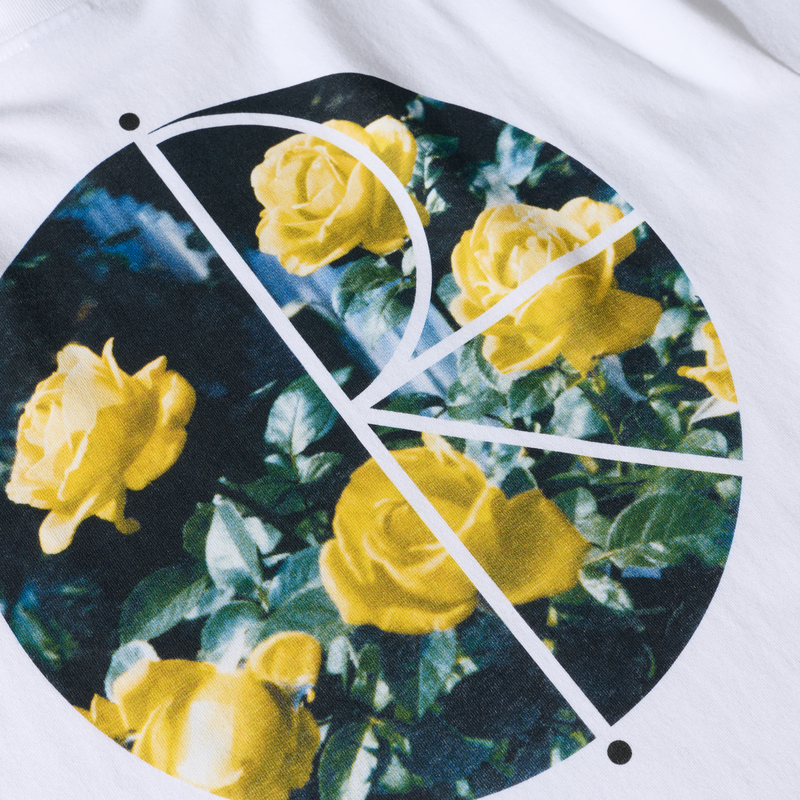 POLAR SKATE CO FILL LOGO MÄRTAS ROSES TEE WHITE