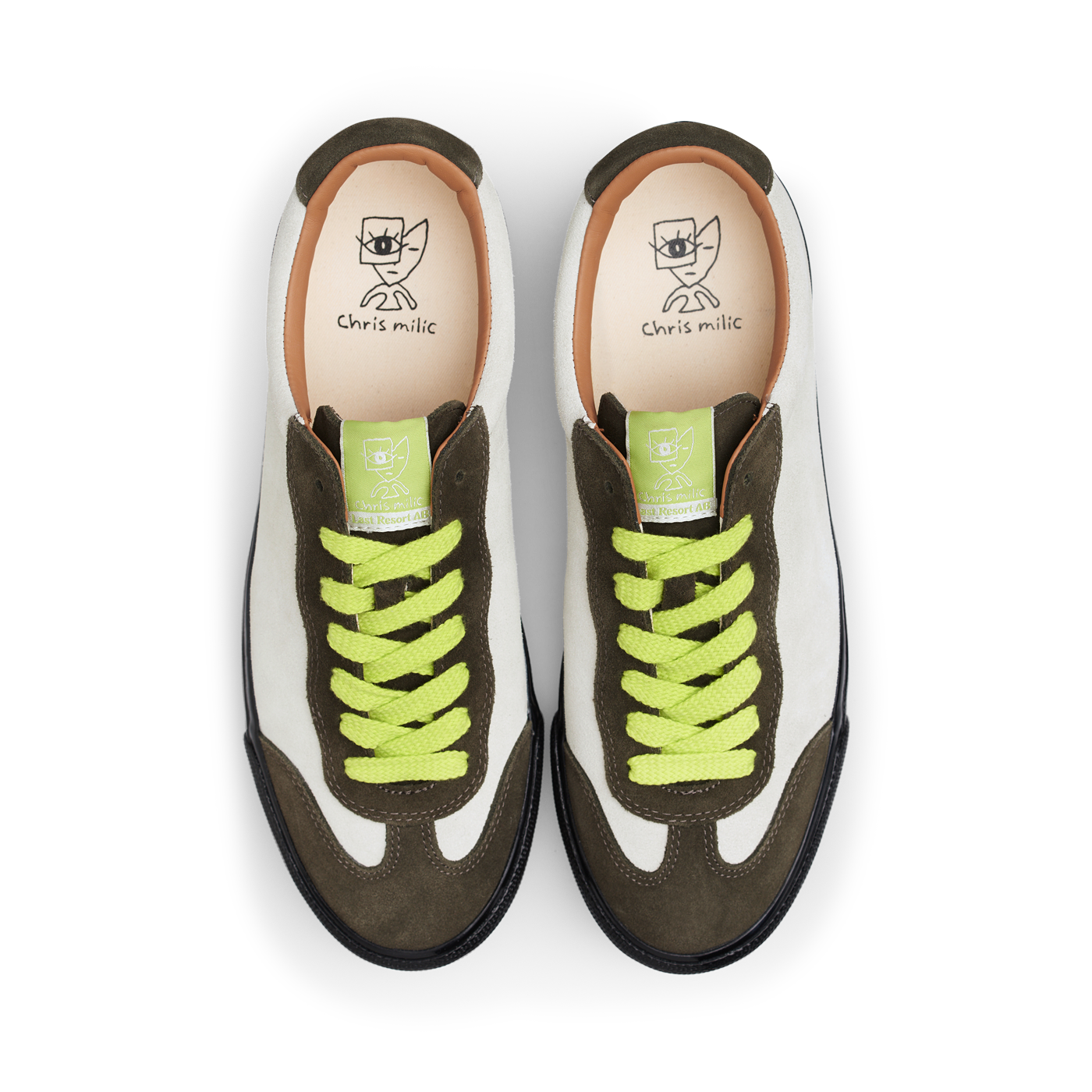 LAST RESORT AB VM004 MILIC SUEDE OLIVE/CREAM BLACK