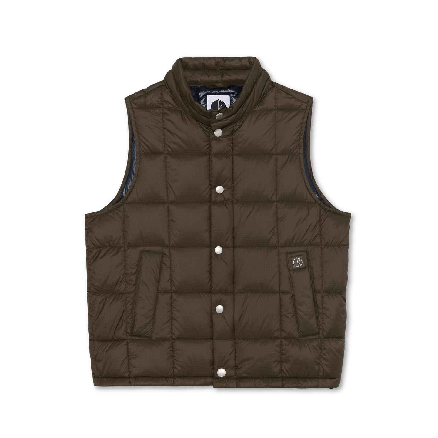 POLAR SKATE CO LIGHTWEIGHT PUFFER VEST BROWN