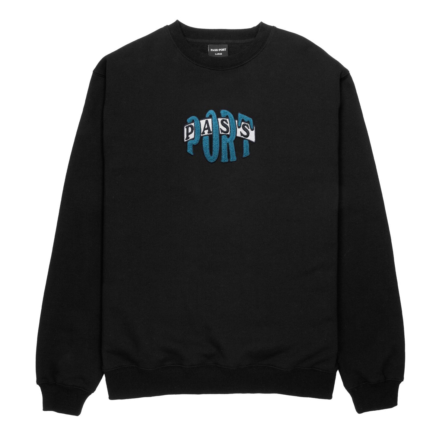 PASS~PORT BULB LOGO CHENILLE SWEATER BLACK