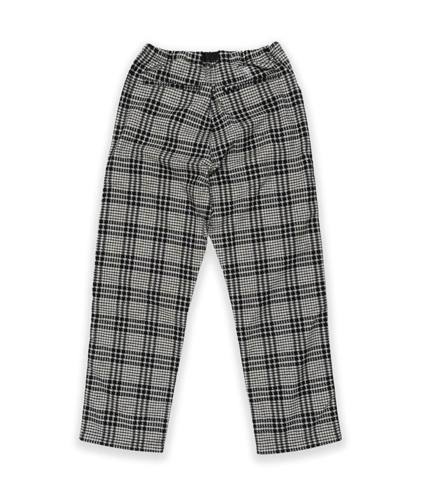 DANCER COPENHAGEN BELTED TARTAN SIMPLE PANT BLACK