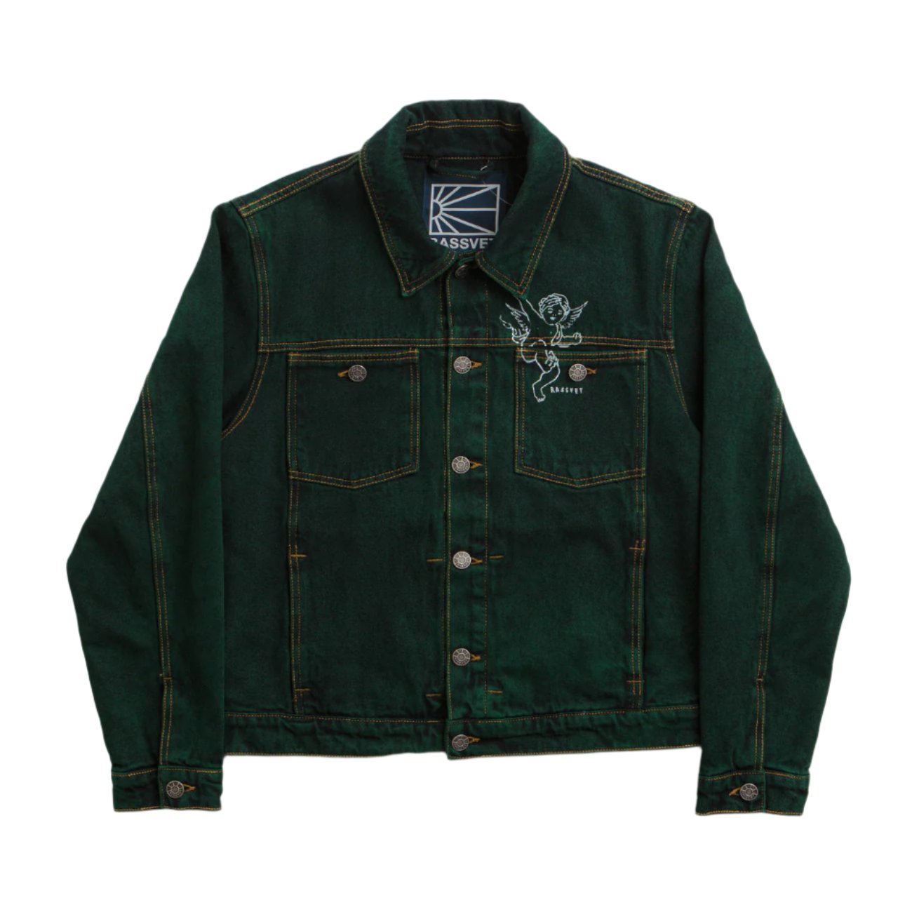 Rassvet Paccbet Lined Denim Jacket Green Wash