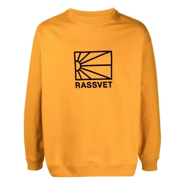 RASSVET / PACCBET LOGO CREWNECK SWEATSHIRT YELLOW