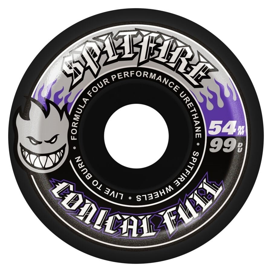 SPITFIRE WHEELS FORMULA FOUR CONICAL FULL BLACK 54MM 99A