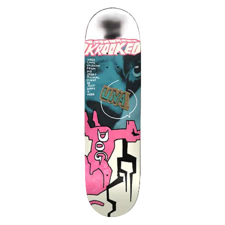 KROOKED SKATEBOARDS UNA SPIRET ANIMAL DECK 8.5