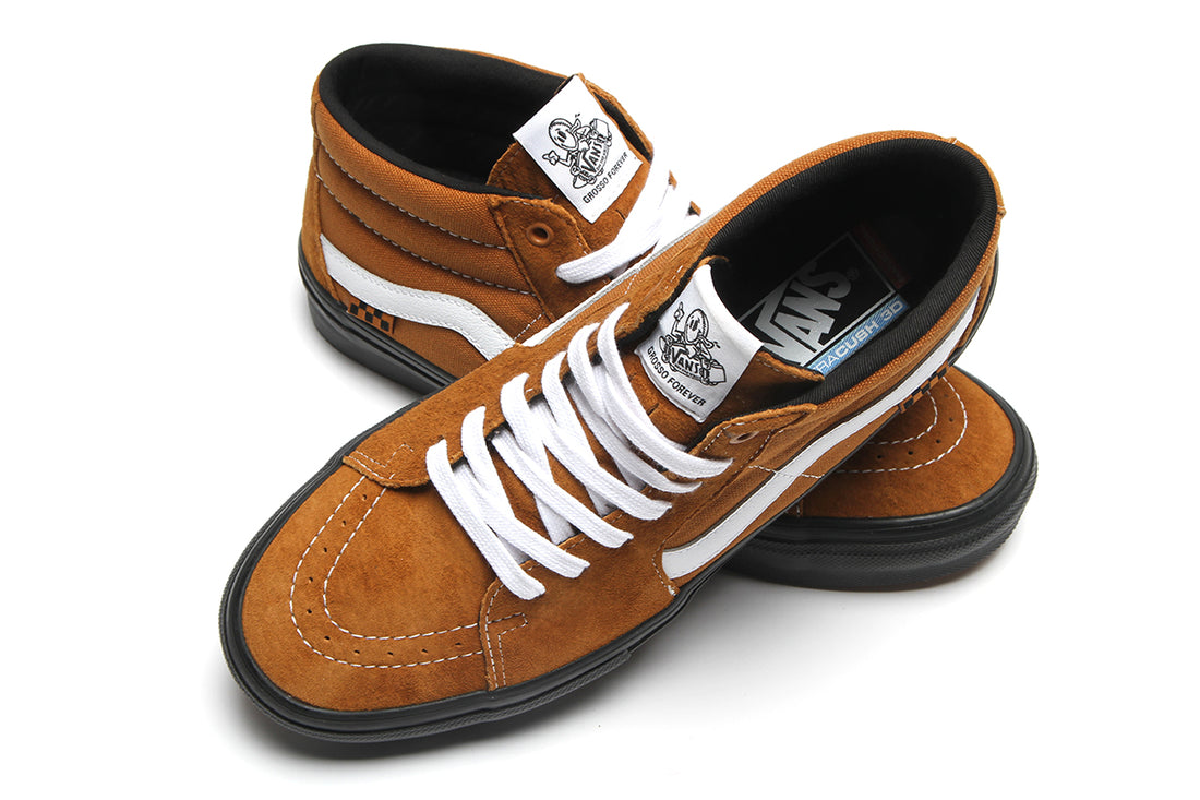 VANS SKATE GROSSO MID PIG SUEDE BROWN/BLACK