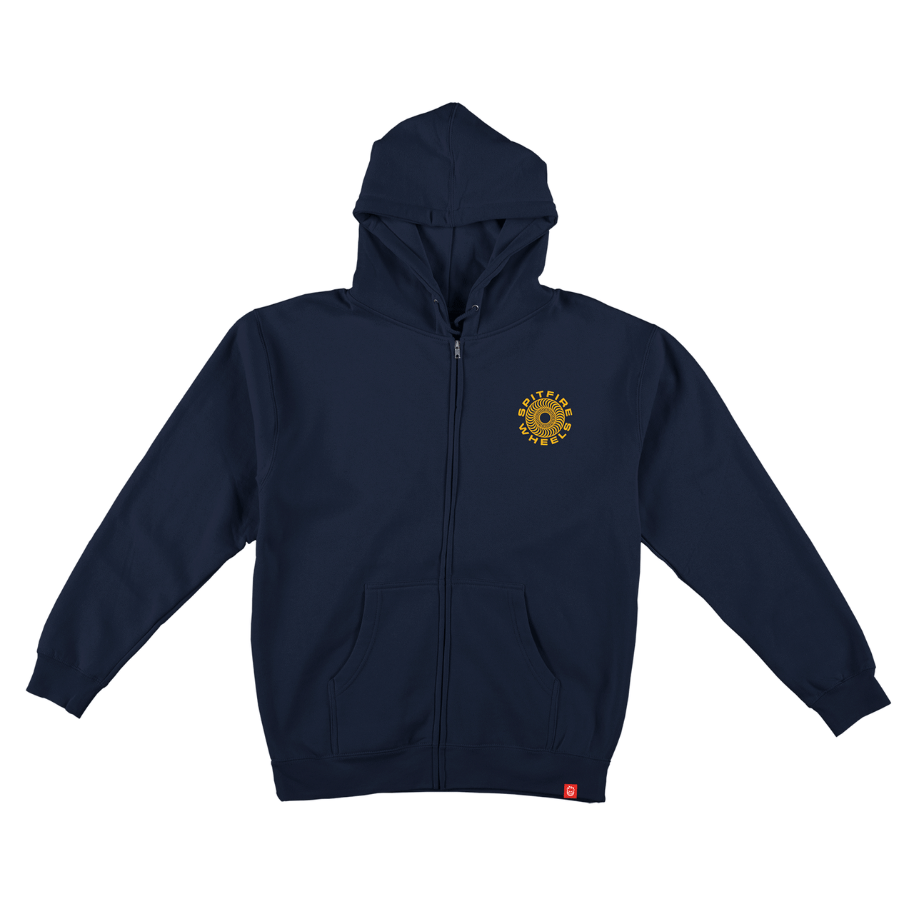 SPITFIRE WHEELS CLASSIC 87 SWIRL ZIP UP HOODIE NAVY GOLD