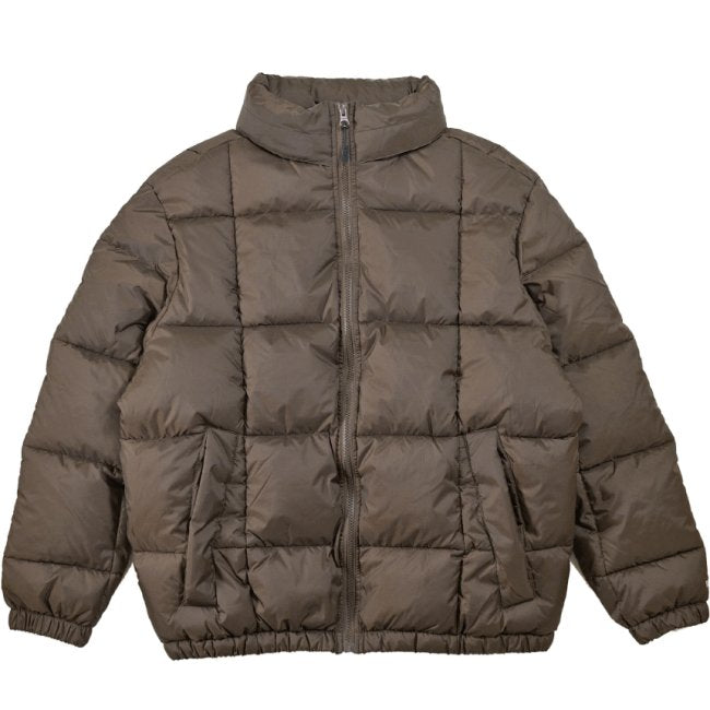 THEORIES SKATEBOARDS BRICK PUFFER JACKET CHOCOLATE BROWN