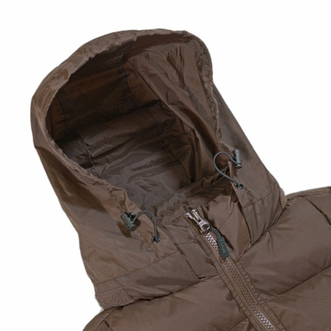 THEORIES SKATEBOARDS BRICK PUFFER JACKET CHOCOLATE BROWN