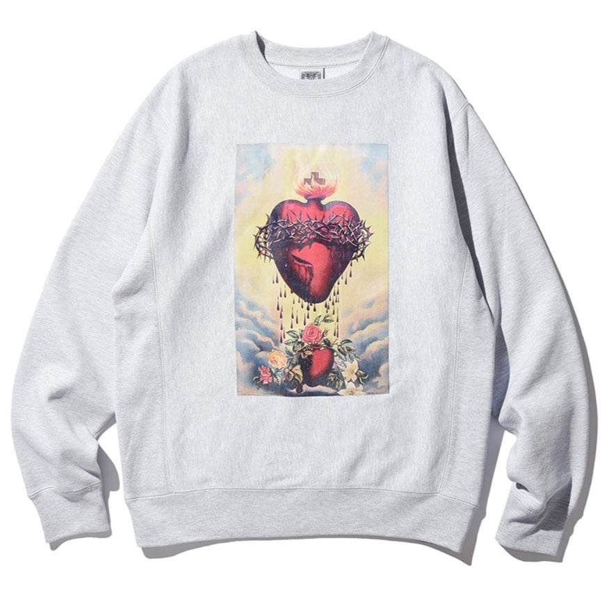 SAINTS & SINNERS SACRED HEART CREW GRAY