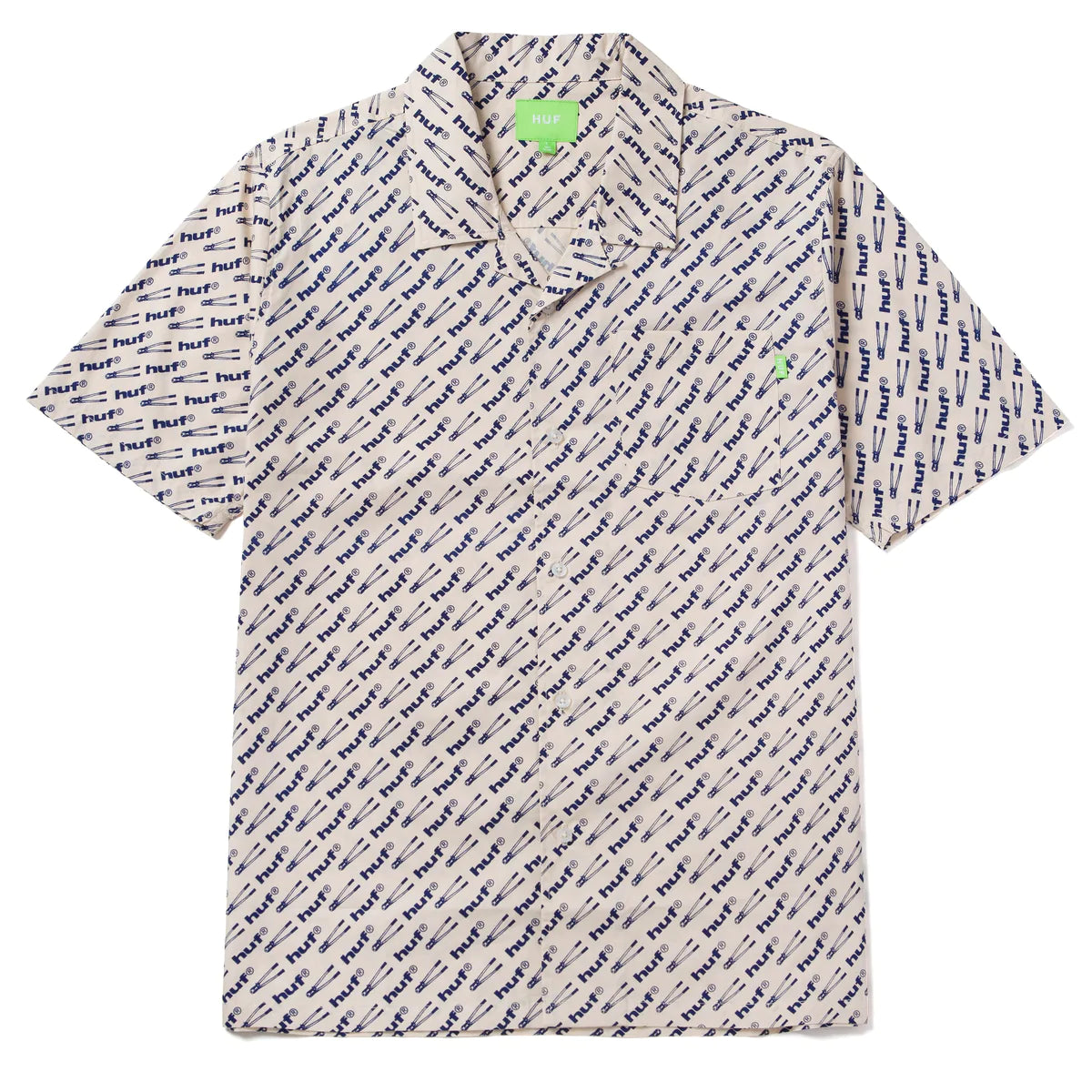 HUF WORLDWIDE BREAKER WOVEN TOP NATURAL