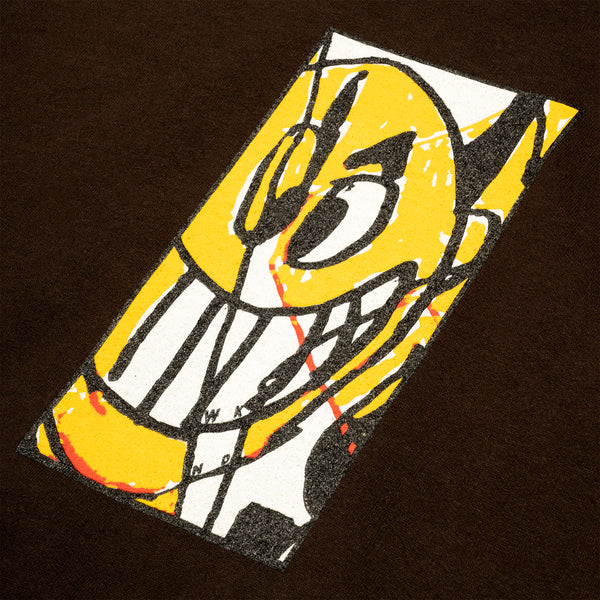 WKND SKATEBOARDS CRACKED HOODIE BROWN