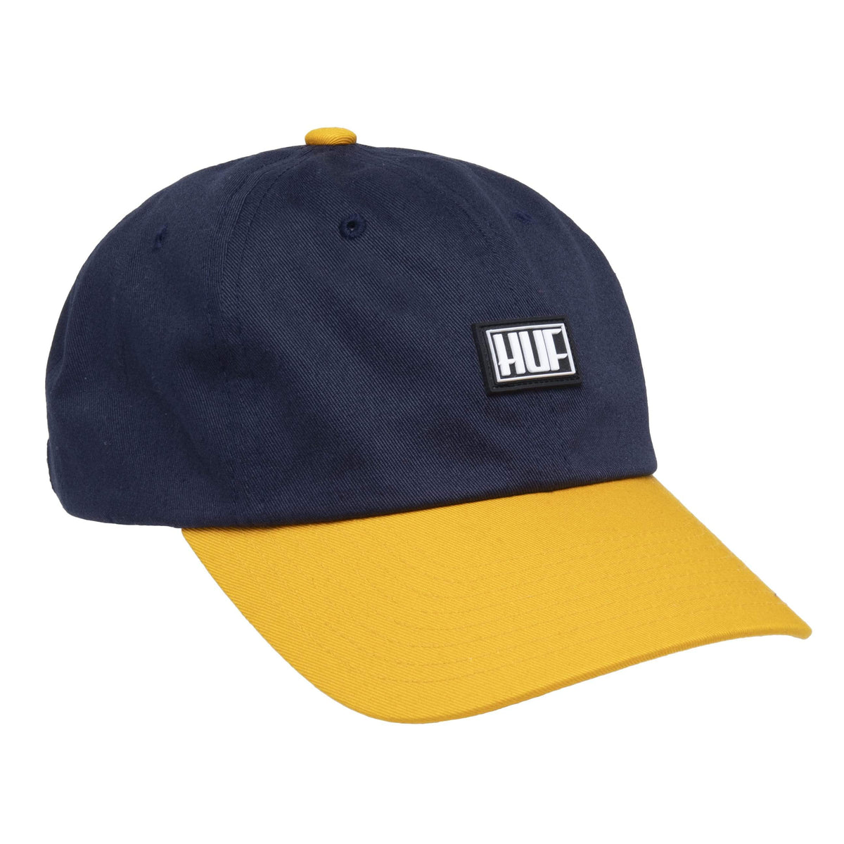 HUF WORLDWIDE DBC CLIPS 6 PANEL HAT NAVY N YELLOW