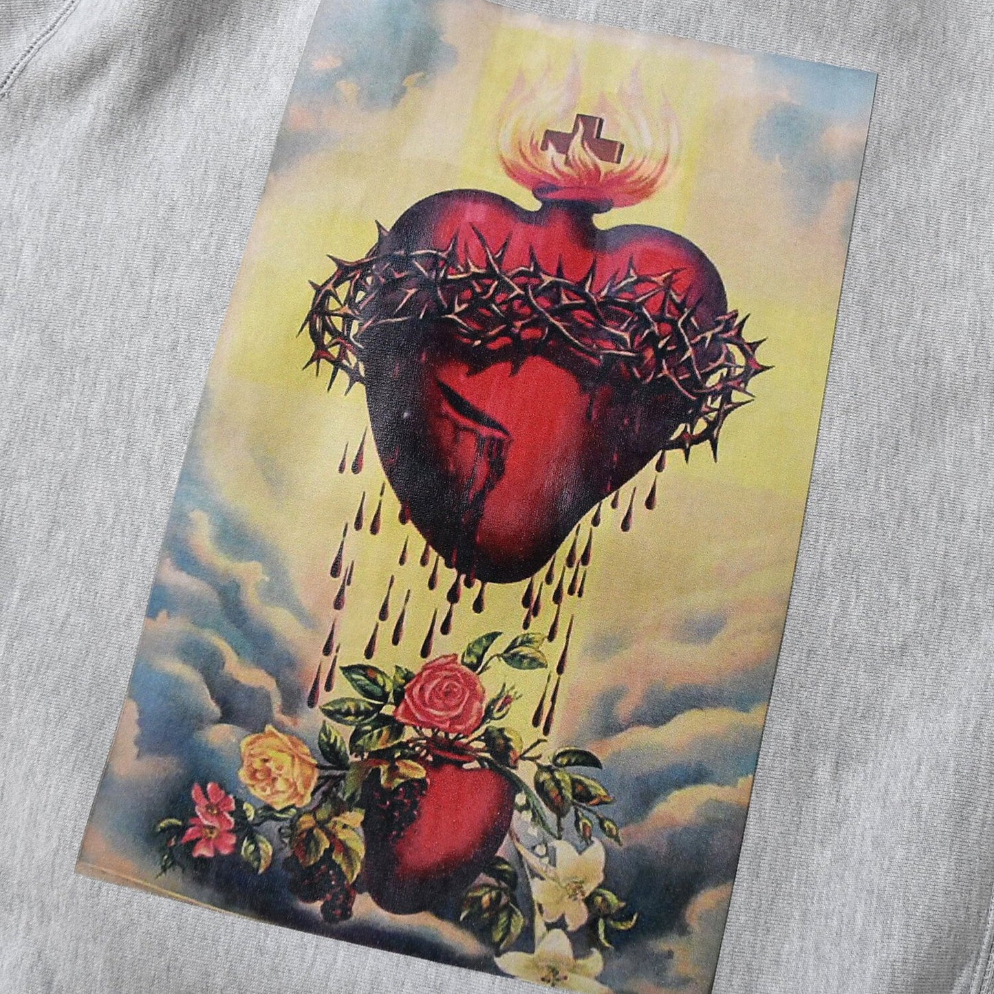 SAINTS & SINNERS SACRED HEART CREW GRAY