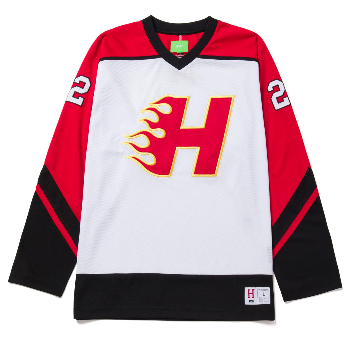 HUF WORLDWIDE ENFORCER HOCKEY JERSEY WHITE RED