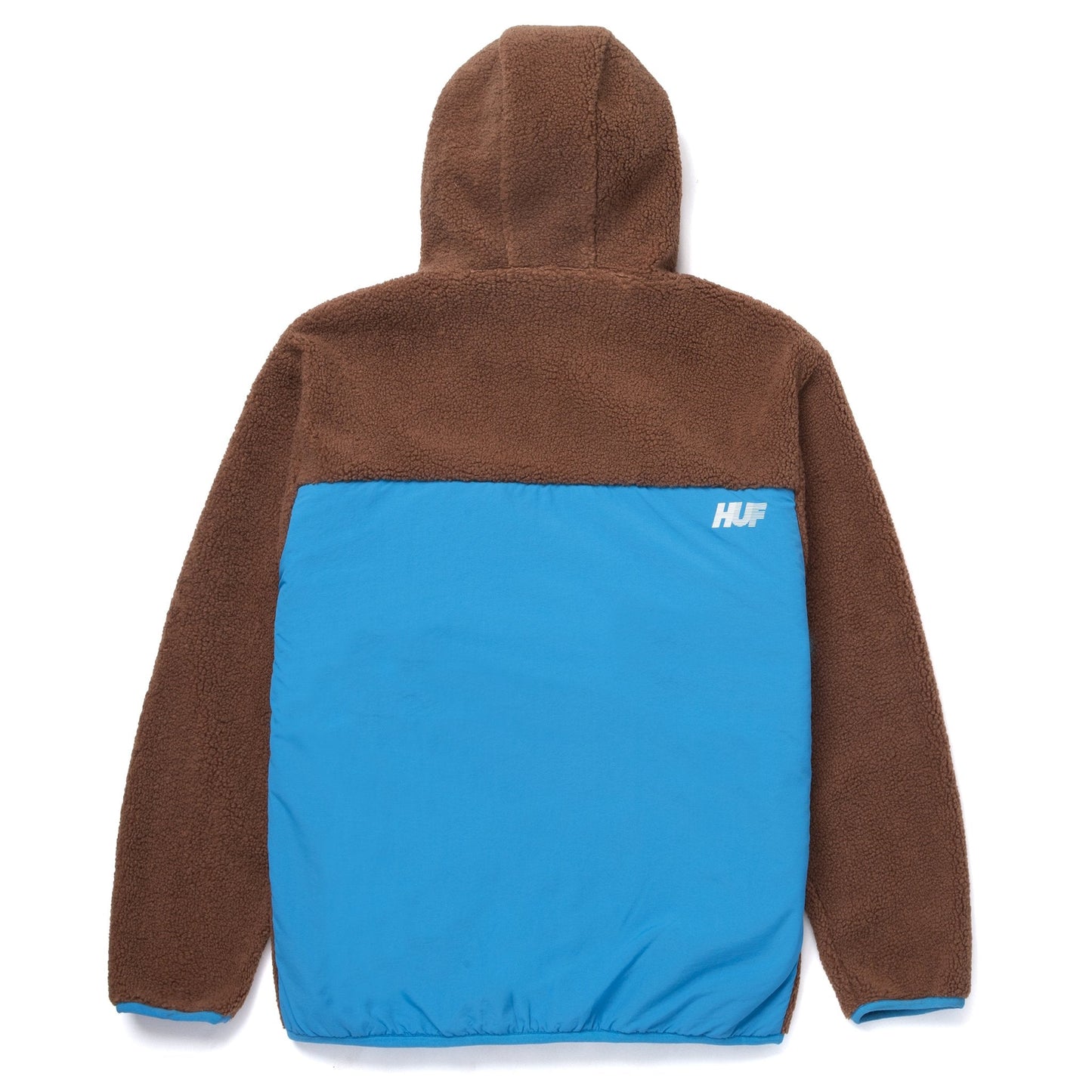 HUF WORLDWIDE FORT POINT SHERPA JACKET BROWN BLUE