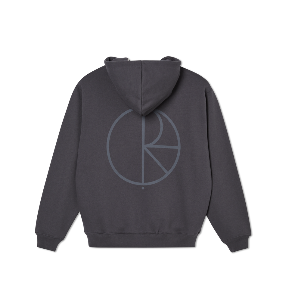POLAR SKATE CO STROKE LOGO HOODIE GRAPHITE GREY