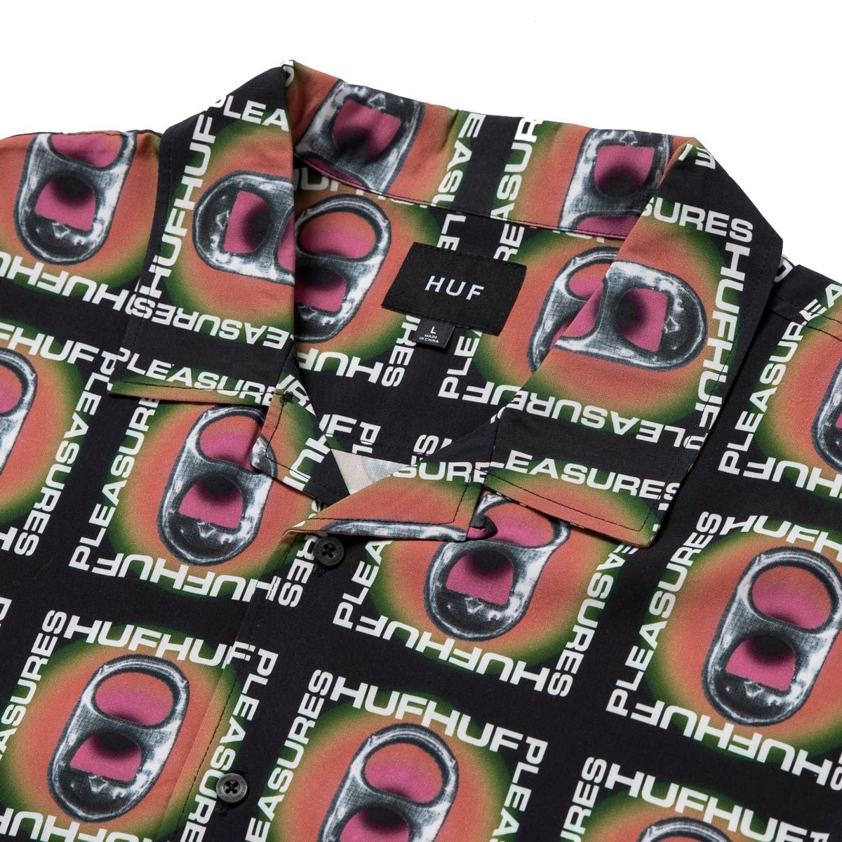 HUF WORLDWIDE PLEASURES POP TOP RAYON WOVEN SHIRT