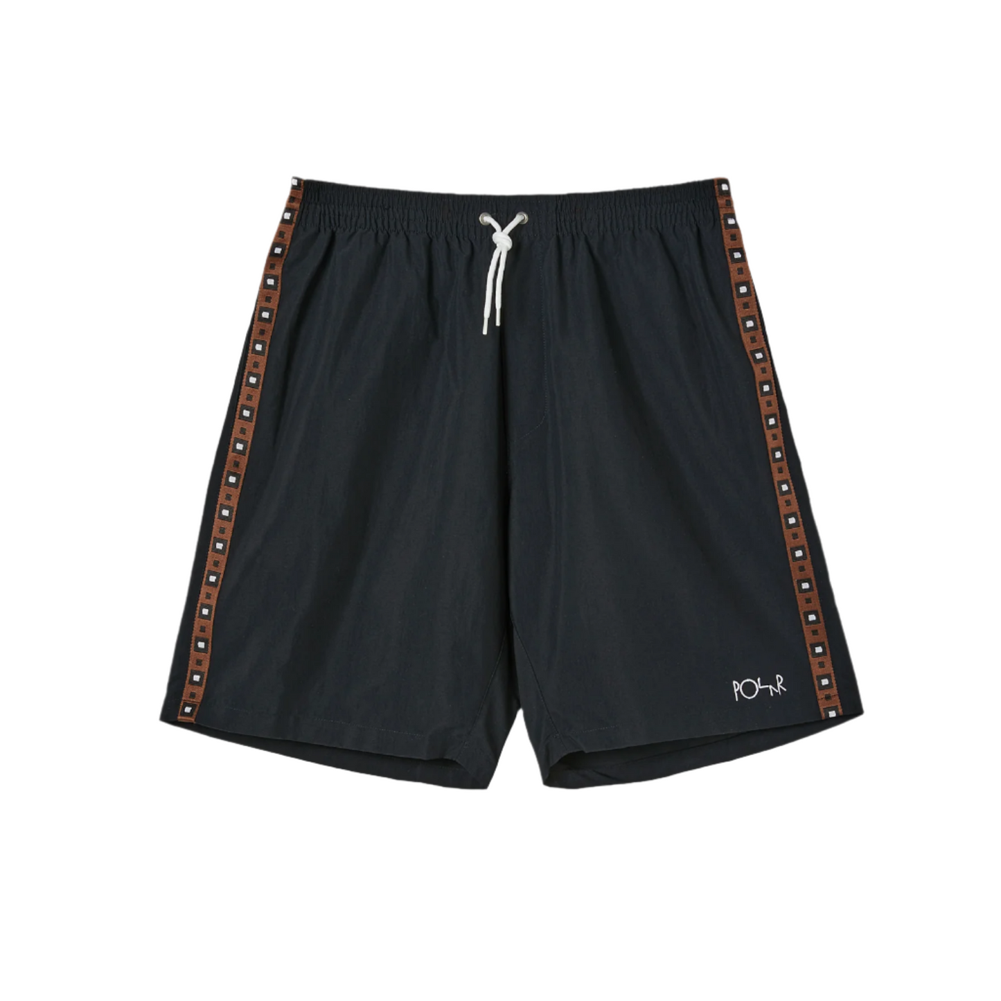 POLAR SKATE CO SQUARE STRIPE CITY SHORTS BLACK/BROWN