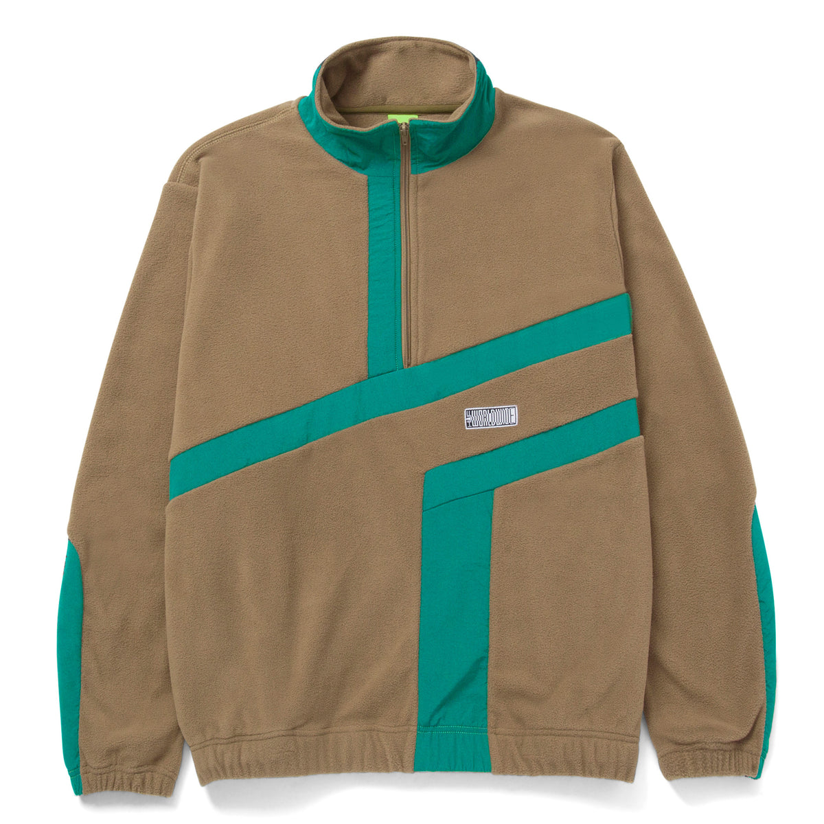 HUF WORLDWIDE RANGE QUARTER ZIP POLAR FLEECE OLIVE