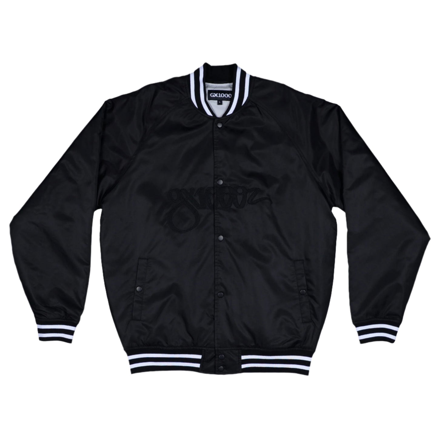 GX1000 SATIN BOMBER JACKET BLACK