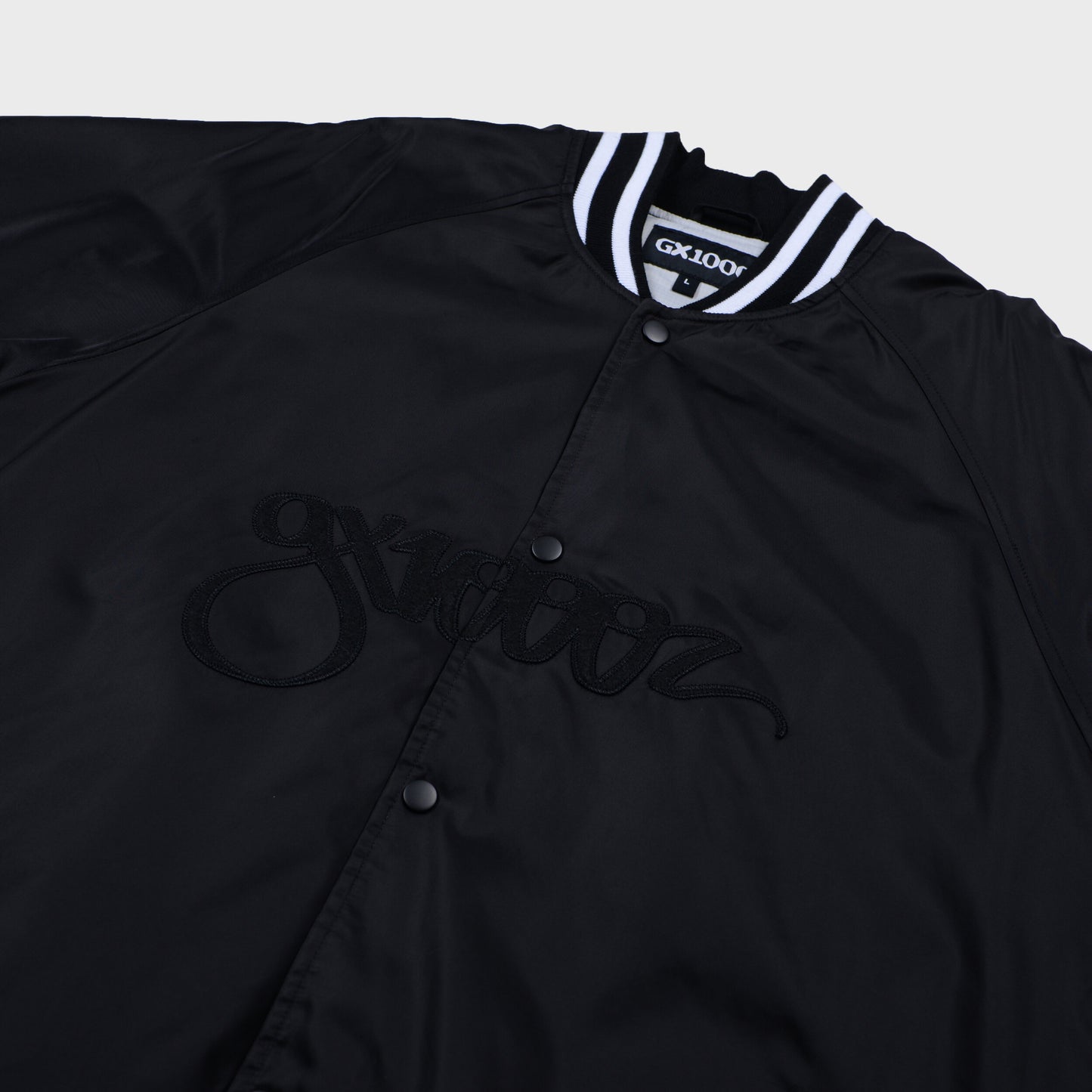 GX1000 SATIN BOMBER JACKET BLACK