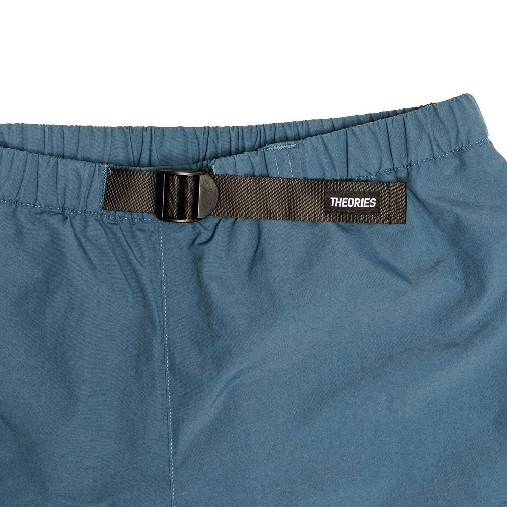 THEORIES SKATEBOARDS NYLON HIKING SHORTS STEEL BLUE