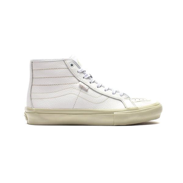 VANS SKATE SK8 HI DECON VINTAGE LEATHER WHITE