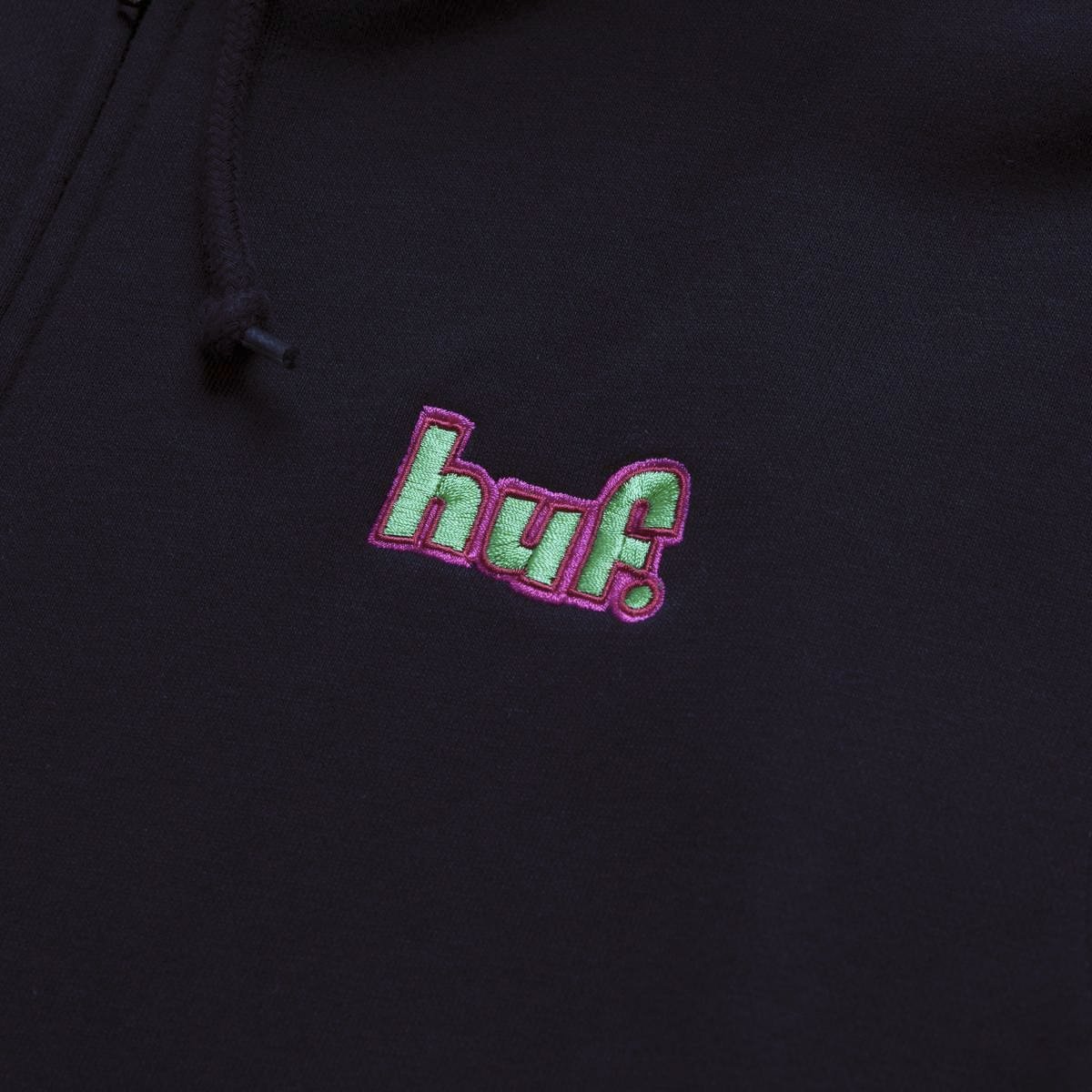 HUF WORLDWIDE 1993 FULL ZIP UP HOODIE BLACK