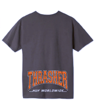HUF WORLDWIDE THRASHER HIGH POINT TEE CHOCOLATE BROWN