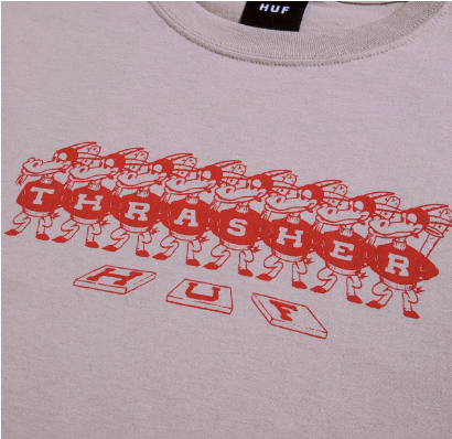 HUF WORLDWIDE THRASHER MASON TEE SAND