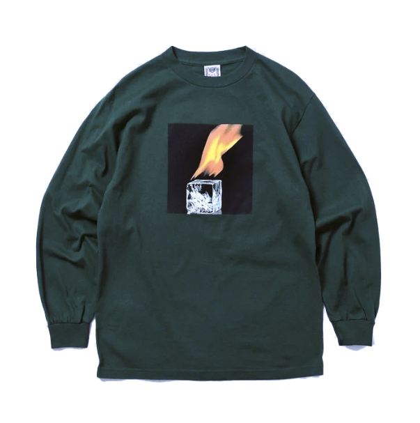 SAINTS & SINNERS FIRE & ICE LONG SLEEVE TEE FOREST GREEN