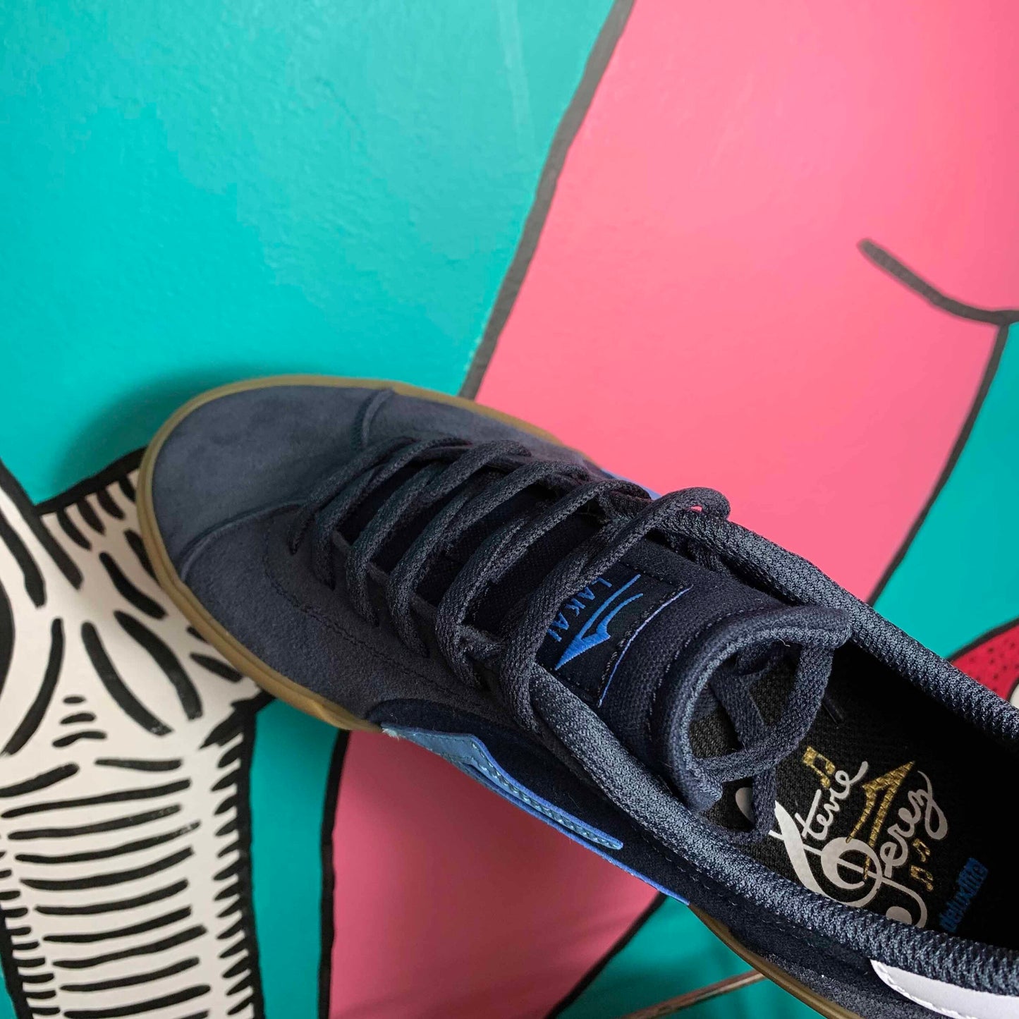 LAKAI LTD FLACO II NAVY GUM SUEDE