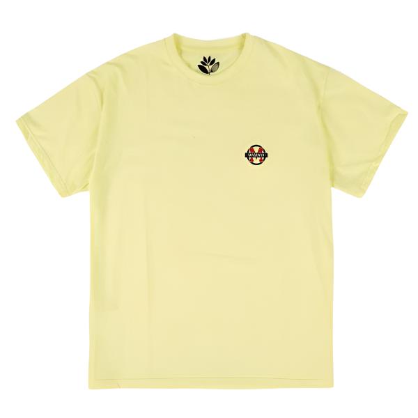 MAGENTA SKATEBOARDS FREE RIDE TEE YELLOW