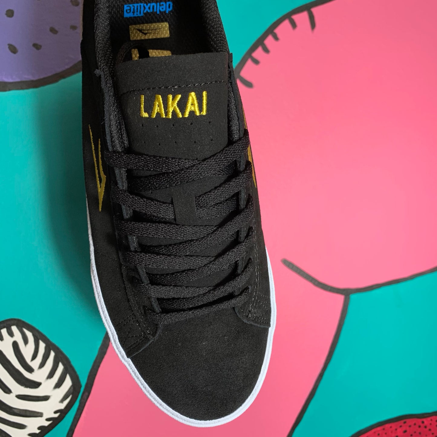 LAKAI LTD NEWPORT LOW BLACK GOLD SUEDE