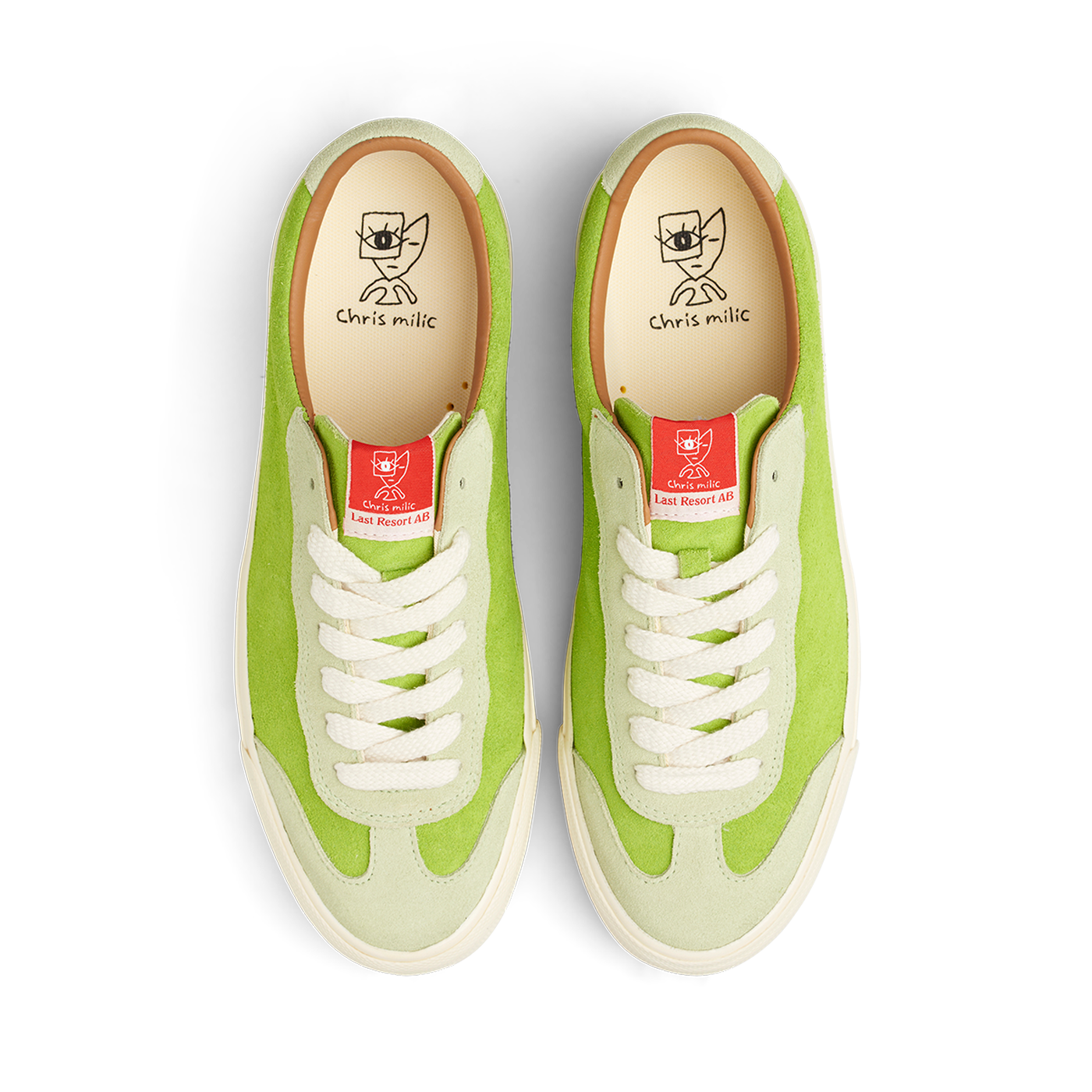 LAST RESORT AB MILIC SUEDE LOW DUO GREEN/WHITE