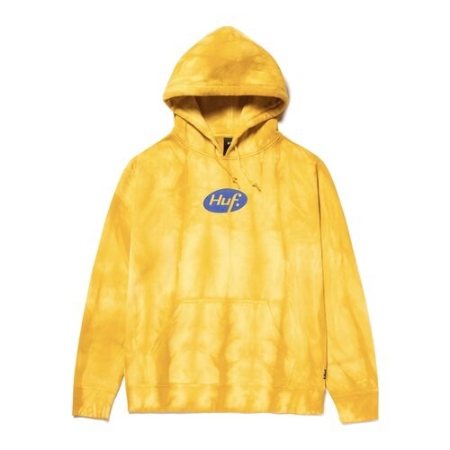 HUF WORLDWIDE RELAX TIEDYE PULLOVER HOODIE YELLOW