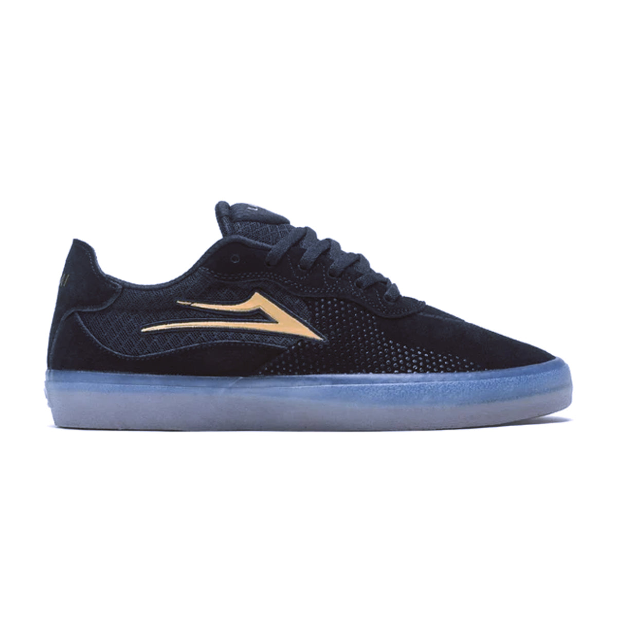 LAKAI LTD ESSEX BLACK GOLD SUEDE