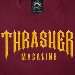 THRASHER MAGAZINE LOW LOW LOGO TEE MAROON