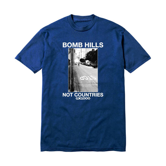 GX1000 BOMB HILLS NOT COUNTRIES TEE NAVY