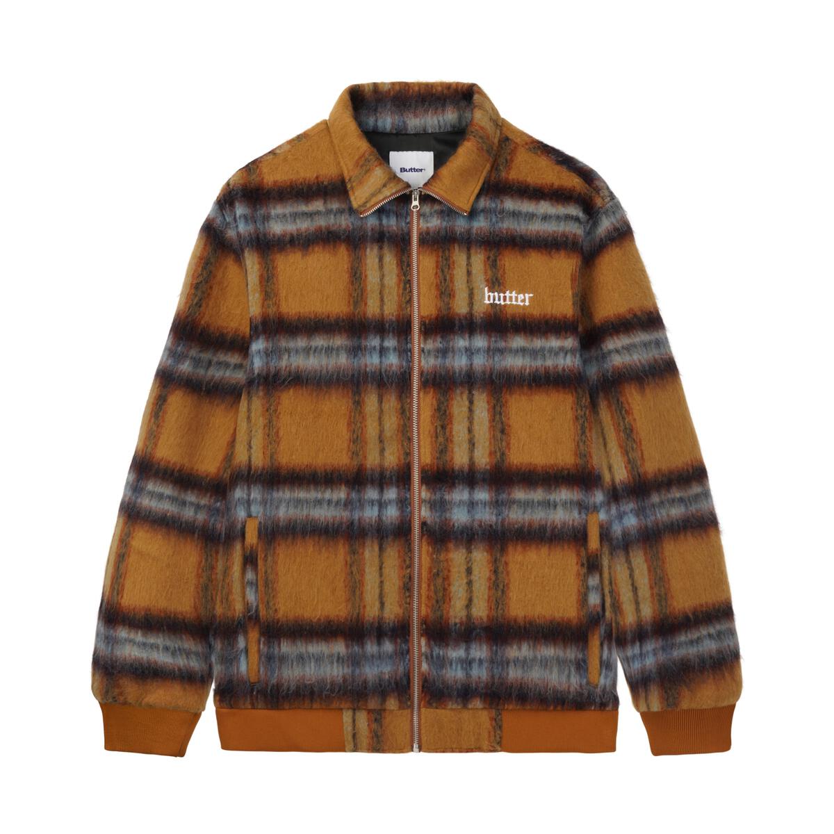BUTTERGOODS HAIRY PLAID JACKET BROWN
