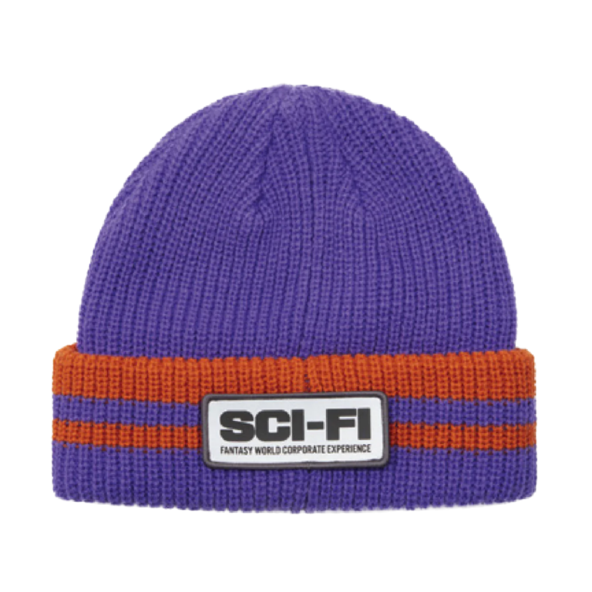 SCI-FI FANTASY REFLECTIVE PATCH STRIPPED BEANIE COLOR VARIANT